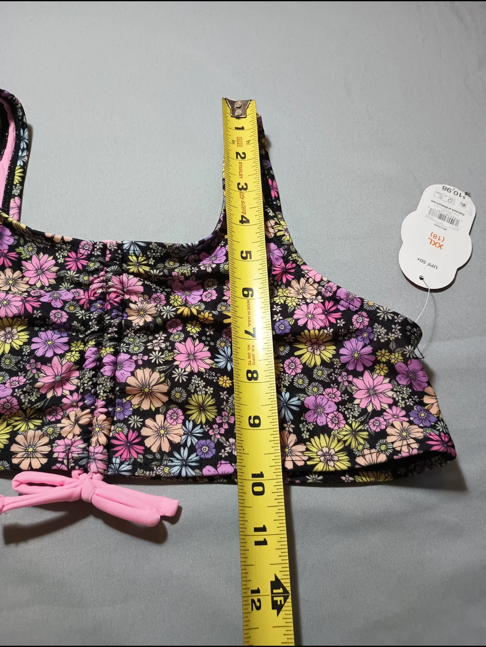 Wonder Nation Girls' Floral Cinched-Front Bikini